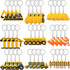 Fumete 36 Pcs Construction Tractor Party Favors Fillers Construction Keychains Goodie Bags