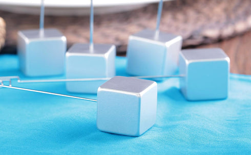 New Star Foodservice 27938 Set of 5 Wire Square Base Place Card Holders