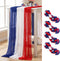 RunNico 4 PCS Patriotic Cheese Cloth Table Runner, 120 x 38 Inch 4th