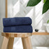 Set 6 100% 24" 50" Large Bath Towels of Cotton Terry x Quick Dry, Soft & Highly Absorbent Navy Blue Towels
