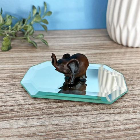 Plymor 3" x 5" Long Octagon Beveled Glass Mirror, 5mm Thick, Pack of 3