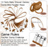 12 Sets 1 12 Geelin Swing Pacifier Baby Shower Games Funny Gender Reveal Games, Include Wooden Sign and Plastic