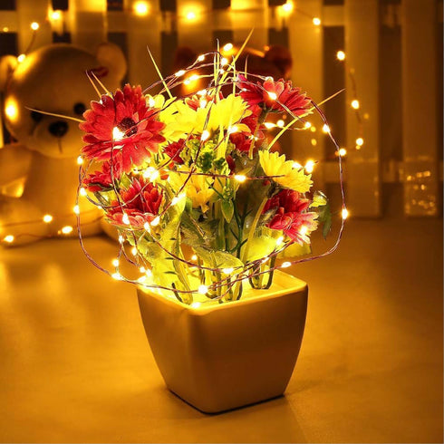 Joomer 4 Pack 16FT 50 LED Fairy Lights Battery Operated, Each LED Cuttable Starry Lights with Timer for Bedroom