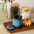 12 Set,Porcelain Ceramic Ounce Honey Jar and Dipper Honey Pot with Lid and Wooden Dipper,Cute Honey Containers