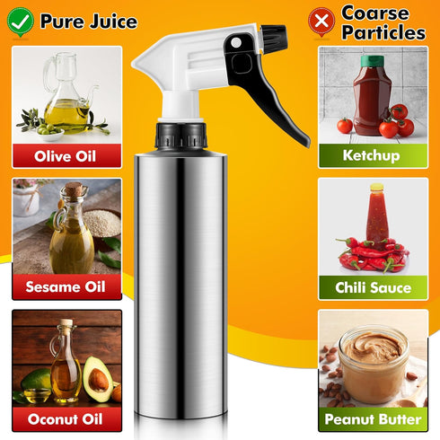 2 in 1 Spray Bottle and Marinade Injector, 10.15oz Food Grade Spritzer Bottle for Smoking Cooking