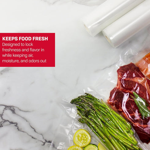 NESCO VS-05B 8" x 12" Vacuum Sealer Bags, Dishwasher Safe, Tear Resistant, Safe to Microwave, Boil, or Freeze