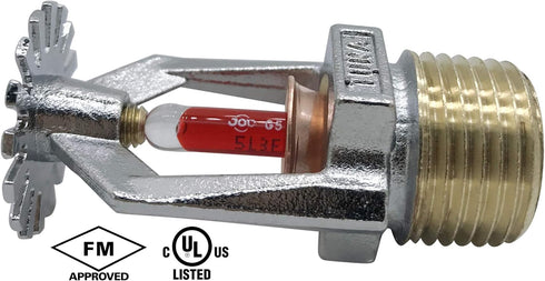 (2 Pack) 1/2 155F (68C) K=5.6 K80 FM Approved & UL/CUL Listed TUNA Fire Sprinkler Head Pendent Spray NPT Standard