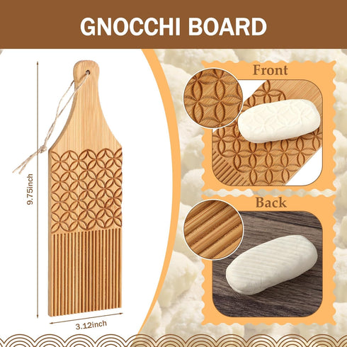 9 Set 1 1 1 1 1 1 3 Baderke Pcs Pasta Making Tool Include Bamboo Drying Rack Ravioli Press Gnocchi Board Cutter Rolling