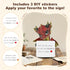 Aura Mojo Dragon Figurine - Fantasy Decor Statue with Customizable Sticker, Emotional Support Gift for Bookshelf & Desk