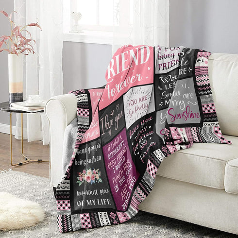 Ivivis 60"X50" Best Friend Birthday Gifts for Women, Christmas & Long Distance Friendship Gifts for BFF, Bestie, Soul