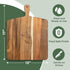 17" 13" Acacia Wood Cutting Board and Chopping Board with Handle for Meat, Cheese Board, Vegetables, Bread