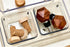iDesign Linus Plastic Drawer Organizer - Set of 2, 3" x 3" x 2", Clear Storage Container for Vanity & Kitchen