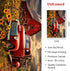 Farmhouse Rustic Pictures, Red Barn Painting Old Truck Poster, Wildflower Landscape Wall Art 16x24in