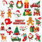 24 Pcs Christmas Decoration Magnets - Merry Christmas Car Refrigerator Magnet Stickers for Holiday Decor