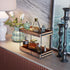 2-Tier Counter Countertop Bathroom Organizer, Wood Kitchen Spice Rack, Vanity Cosmetic Makeup Organizers Shelf