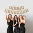 Pre-strung Happy Birthday Banner, Gold Glitter Birthday Party Banner, No DIY, 6 ft Strands