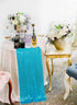ShinyBeauty Turquoise Sequin Table Runner 12x108-Inch Aqua Party Runner for 30th Birthday Decorations