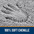 OLANLY Toilet Rugs U-Shaped 24x20, Extra Soft Absorbent Chenille Bathroom Rugs, Non-Slip Toilet Bath Mat