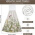 Flower Herbs Hand Towels Wild Plant Hanging Kitchen Dish Towels with Loop 2 PCS, Soft Super Absorbent Washcloth Fingertip Towel for Home Decor 12x17 in by CIAIDU