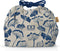 monbento Lunch Bag MB Pochette M Ginkgo - Pink & Blue Polyester and Cotton Tote for Work Lunch Packing, Fits Bento Box.