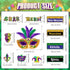 Mardi Gras Magnets Decorations, Refrigerator Magnets for Kitchen, Carnival Fridge Stickers and Dishwasher Cover