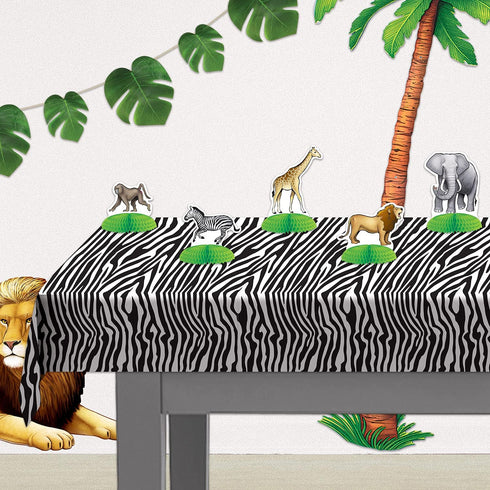 Zebra Print Plastic Tablecover