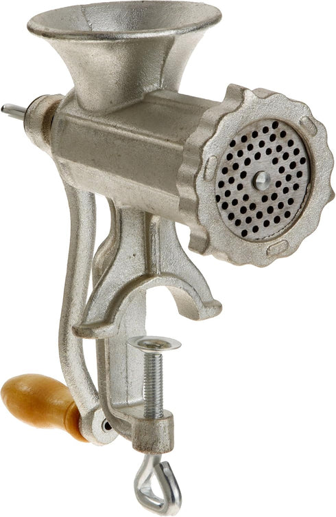 Meat Grinder with Tabletop Clamp & 2 Cutting Disks, Cast Iron, Heavy Duty Sausage Maker, Manual Meat Mincer