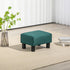 HOMCOM Ottoman Foot Rest, Small Foot Stool with Linen Fabric Upholstery and Plastic Legs, Cube Ottoman for Living Room