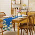 Summer 13x90 Inch Spring Daisy Floral Table Runner Bees Burlap Table Runners, Charming Blue Flowers Seasonal Coffee
