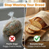 2 Packs XL Beeswax Bread Bags, Wide Zipper Access, Natural Linen Cotton Sourdough Bags, Reusable Bread Bags