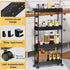 SPACEKEEPER Slim Rolling Storage Cart, 4 Tier Bathroom Organizer Mobile Shelving Unit for Kitchen, Bathroom, Craft,