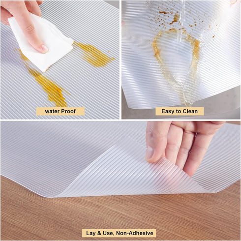 Shelf Liner, 12 Inches x 20 FEET Non-Slip Kitchen Cabinet Liner, Washable Oil-Proof Contact Paper