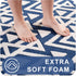 4 6 Ompaa Ultra Soft Shaggy Rugs Memory Foam Bedroom Carpet, Blue x Feet, Plush Geometric Textured Area Rugs for Living