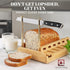 2.0 6.5" 4 DITTO Bamboo Bread Slicer for Homemade Bread - Wide Adjustable Bread Slicer Guide Cuts Even Slices