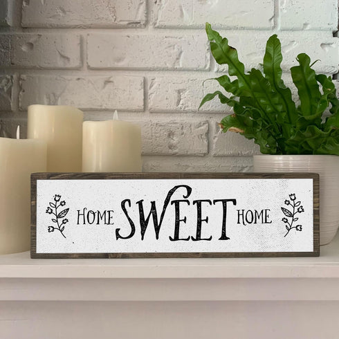 Home Wood Signs (Medium - Wood and Metal, Home Sweet Home)