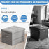 Dayacoco 43L 350lbs, 17x13x13in,Drak Storage Ottoman Foot Rest Stool, Foldable Foot Rest Stool with Thicker Foam Padded