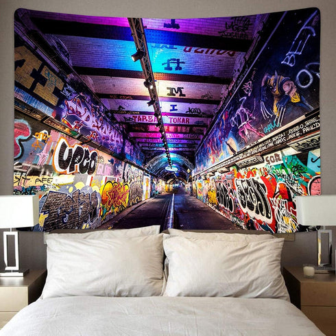 MEETSIOY Graffiti Wall Tapestry, 80x60 Inches Street Creative Art Hanging Decor GTLHMT1026