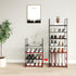 Yegazte 4-Tier Closet Upgrade Stackable Small Shoe Rack, Shoe Shelf Storage Organizer with Handle for Entryway, Hallway