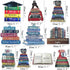 DD-life 10 6) Pcs Book Lovers Heart Librarian,Books Stacked,Christmas Ornaments,Bookshelf Decor,Library
