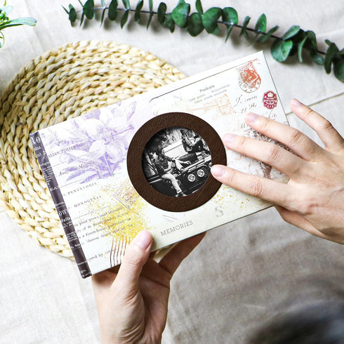Holoary Photo Album 4x6, Holds 50 Horizontal Photos, Memo Writing Area, Small Photo Book for Travel, Vacation