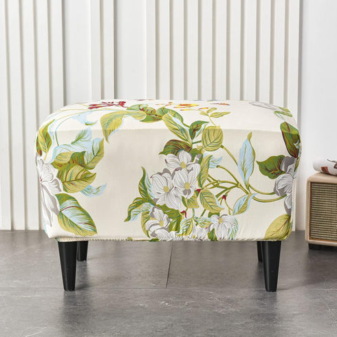 Cover,34 Stretch Ottoman Cover Ottoman Cover Slipcovers Rectangle Footstool Cover Printed Footstool Cover Ottoman