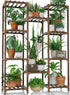 Bamworld Plant Stand Indoor Outdoor Tall Plant Shelf for Multiple Plants Pots