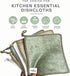 6x7 6-Pack 2-Ply Whiffkitch Dishcloths Dishrags for Kitchen and Household Cleaning Non-Scratch Weave, Rayon Derived
