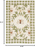 1'8" 2'6", Country (HK55A) SAFAVIEH Chelsea Collection Accent Rug - x Ivory & Green, Hand-Hooked French Wool, Ideal