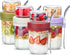 Danmu 4 Pack Overnight Oats Containers with Lids 16 oz,Dual-Layer Yogurt Parfait