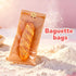 Farsheo 100PCS Packaging Sticker(14"Kraft 100PCS) French Bread Bags Bakery Bags with Clear Window Large Baguette Bread