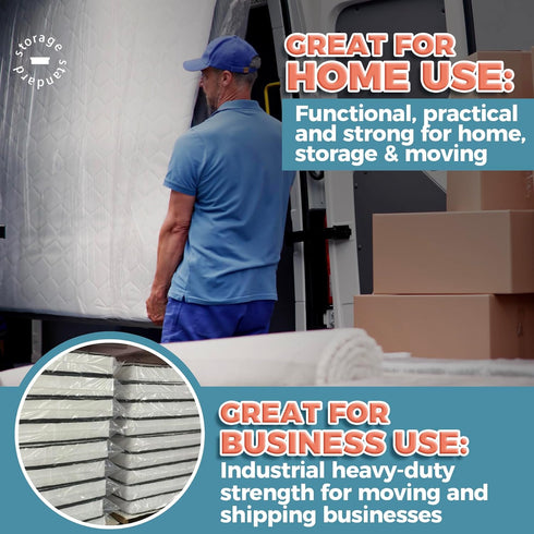 Storage Standard 4-Mil 66 29 7 Inches, Crib Mattress Storage Bag - Waterproof & Reusable Mattress Bags for Moving