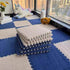 12 49" 37" 12 Pcs Kids Foam Interlocking Carpet Tiles with Border, Thick Carpet Squares Plush Floor Playmats Baby