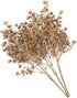 Christmas Artificial Flowers, Golden Baby Breath Gypsophila Plastic Plant Fake Plants for Wedding and Home Decoration