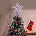 MCEAST Glittered Christmas Tree Topper, 10 Inches LED Light Up Star Treetop for Indoor Outdoor Decoration, Purple